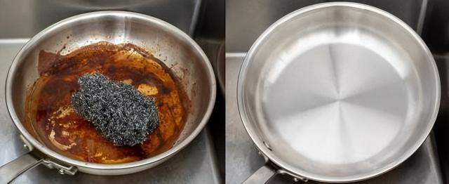 不锈钢厨具发黑、发黄别再用钢丝球刷了！教你一招轻松祛黑除垢干净不伤锅开云体育 开云平台(图3)