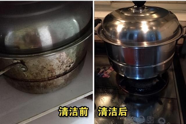 不锈钢锅里外都“厚黑皮”钢丝球开云 开云体育也刷不干净教你正确洗法干净又不伤锅(图5)
