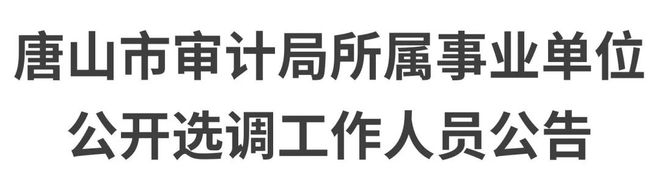 开云 开云体育唐山开平、古冶、芦台经济开发区最新招聘！唐山市审计局所属事业单位公开选调工作人员公告！(图1)