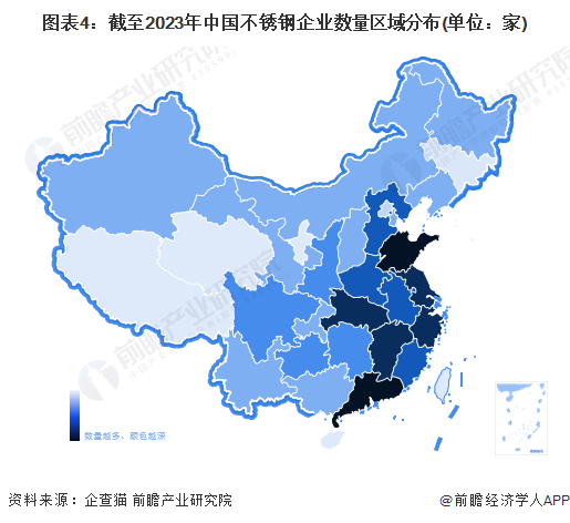 收藏！《2023年中国不锈钢企业大数据全景图谱》(附企业数量、竞争、投融Kaiyun 开云体育资等)(图4)