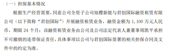 盈谷股份全资子公司与君创国际开展融资租赁业务 融资金额为1100万开云 开云体育平台(图1) 盈谷股份全资子公司与君创国际开展融资租赁业务 融资金额为1100万开云 开云体育平台(图1)