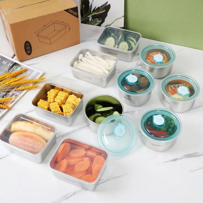 Kaiyun 开云让冰箱大3倍的秘密！399元到手5件！食品级不锈钢保鲜盒卖爆了！(图4)