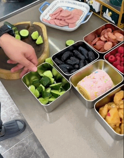 Kaiyun 开云让冰箱大3倍的秘密！399元到手5件！食品级不锈钢保鲜盒卖爆了！(图12)